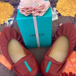 NWT Tieks Cardinal Red Ballet Flat